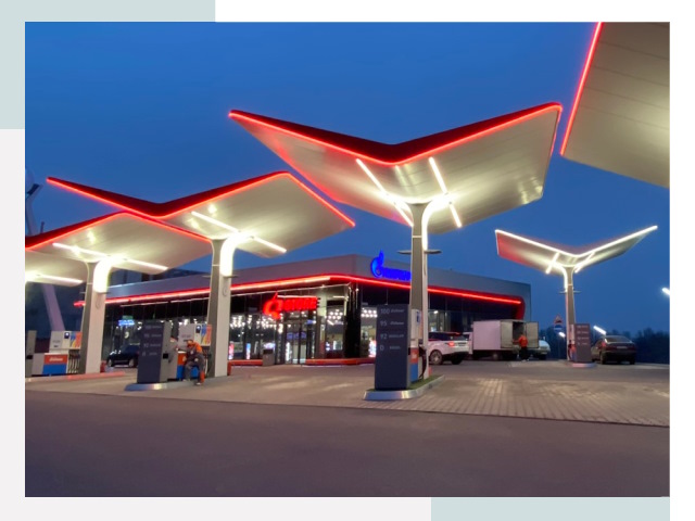 Навесы для АЗС в Еманжелинске