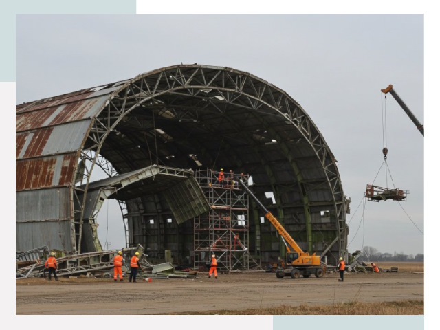 Демонтаж ангаров в Еманжелинске